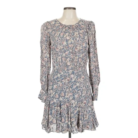 🌸 Veronica Beard Floral Mini‎ Dress — Size 10Long SleeveViscose Blend